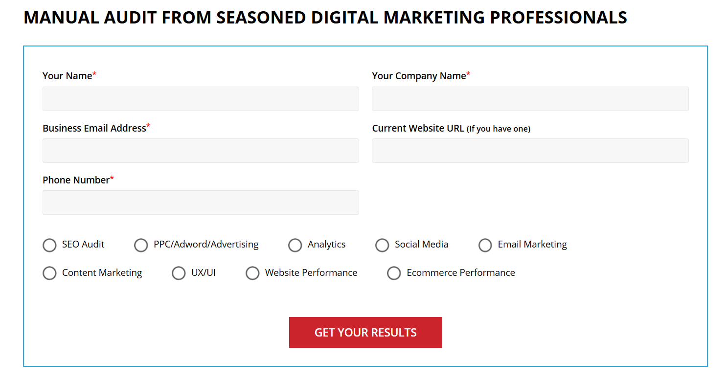 Complimentary Digital Marketing Audit @ Digital Sales