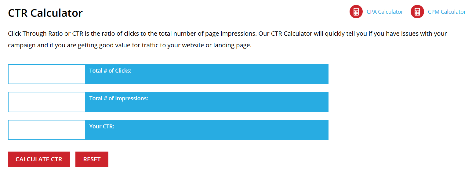 CTR Calculator