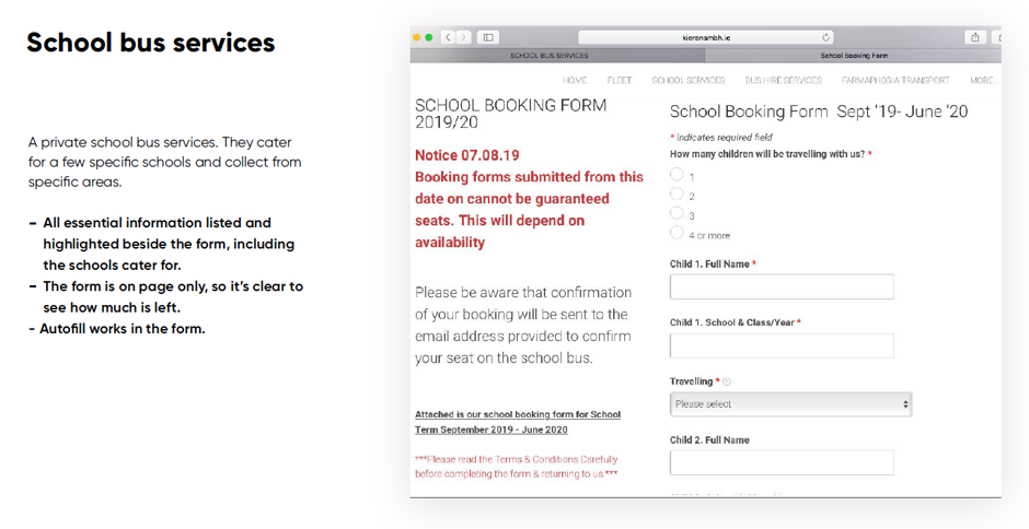 School Bus Service - User Experience