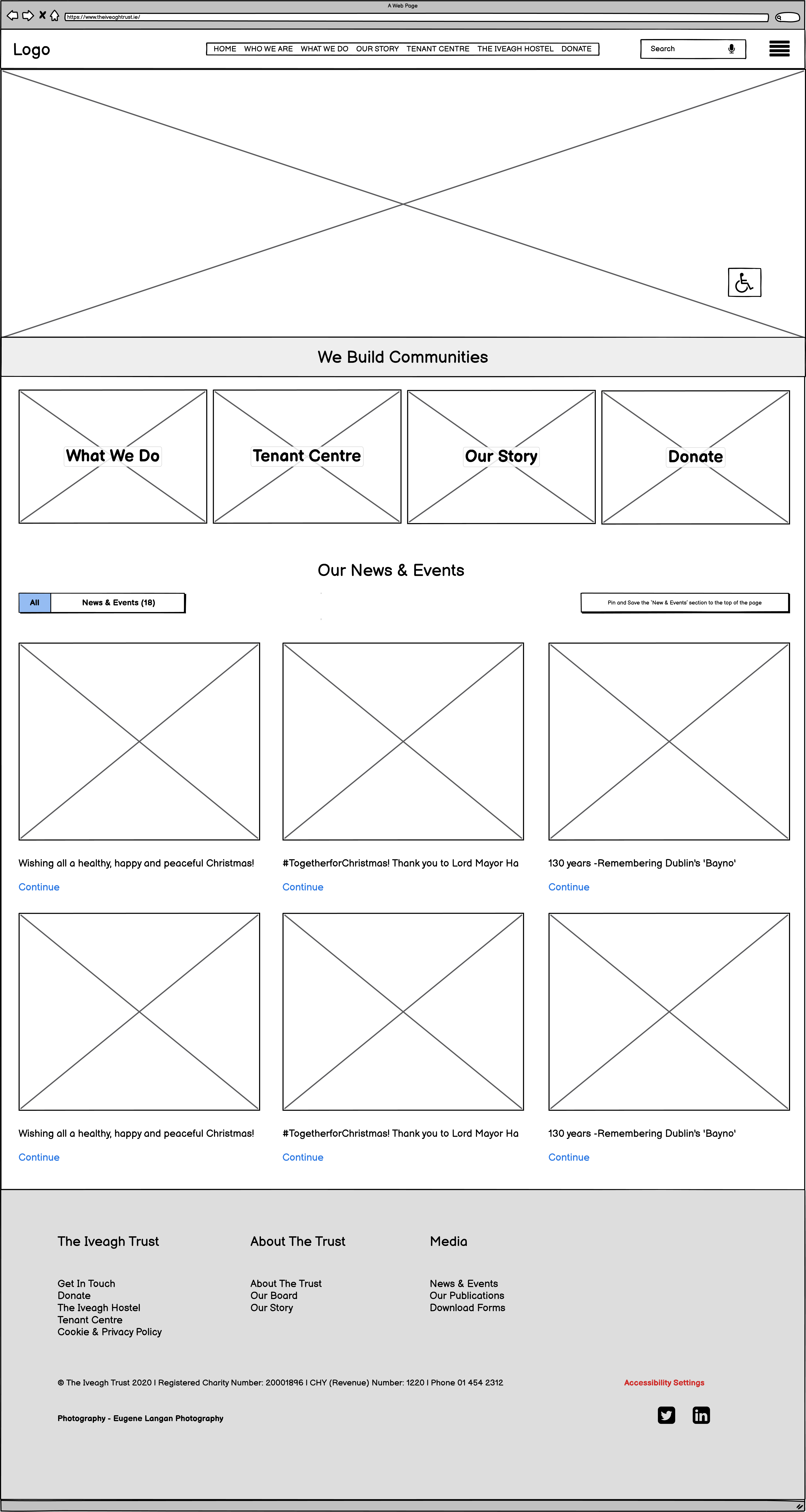 Wireframe Homepage